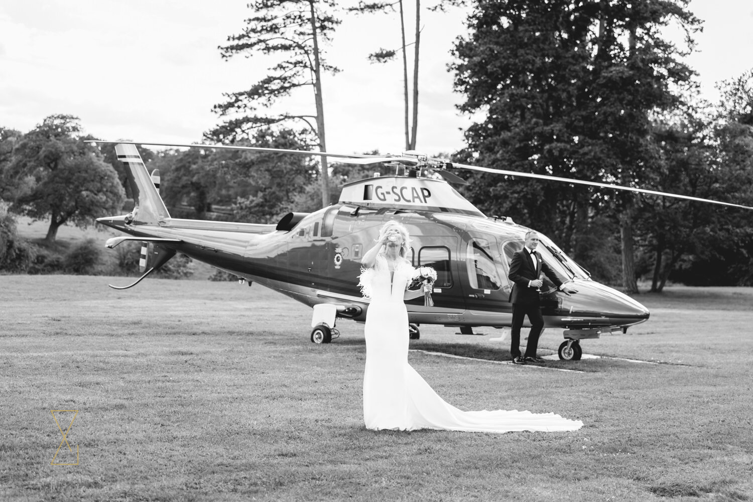 Wedding-helicopter-Rookery-Hall-wedding-Cheshire