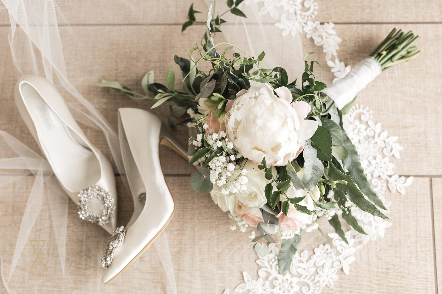 Wedding-shoes-and-wedding-flowers-Cheshire