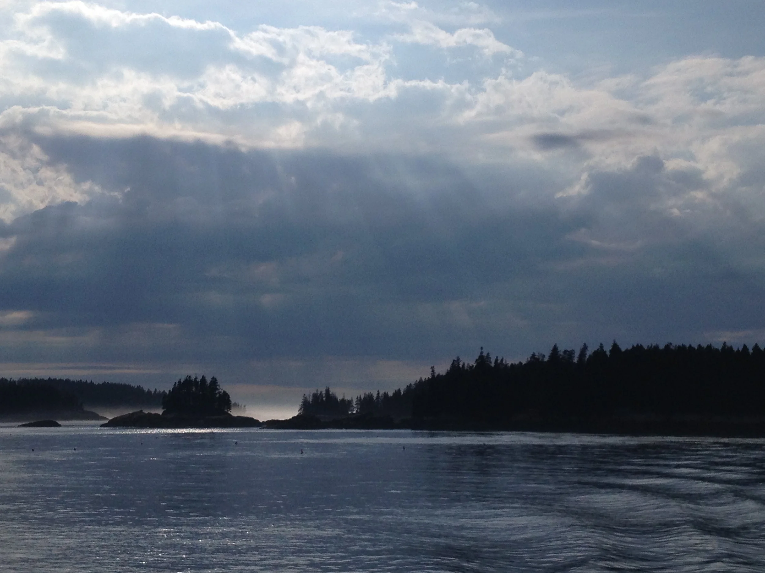 Passing by Hurricane Sound and Crane Island