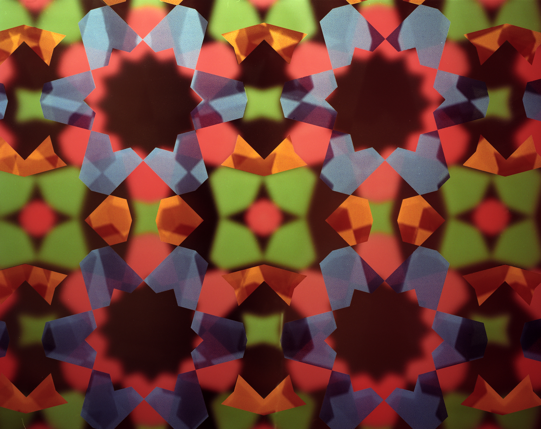 Detail of glass with kaleidoscope effect