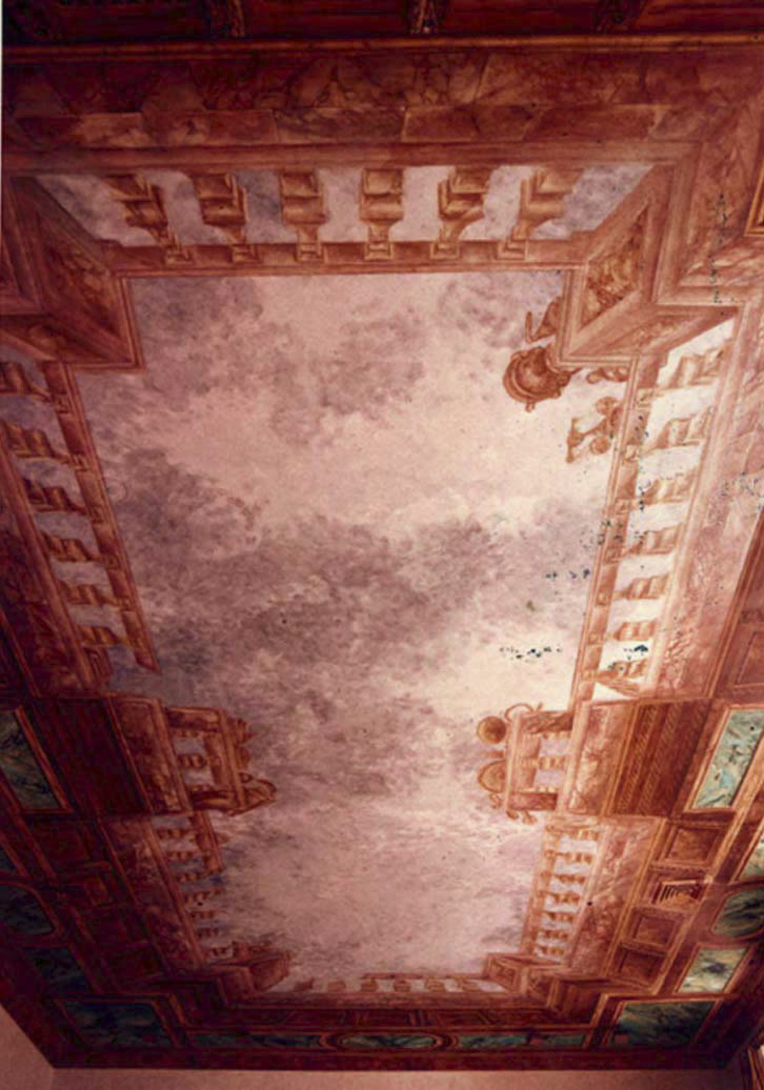 Trompe-l'œil ceiling painting, Palm Beach