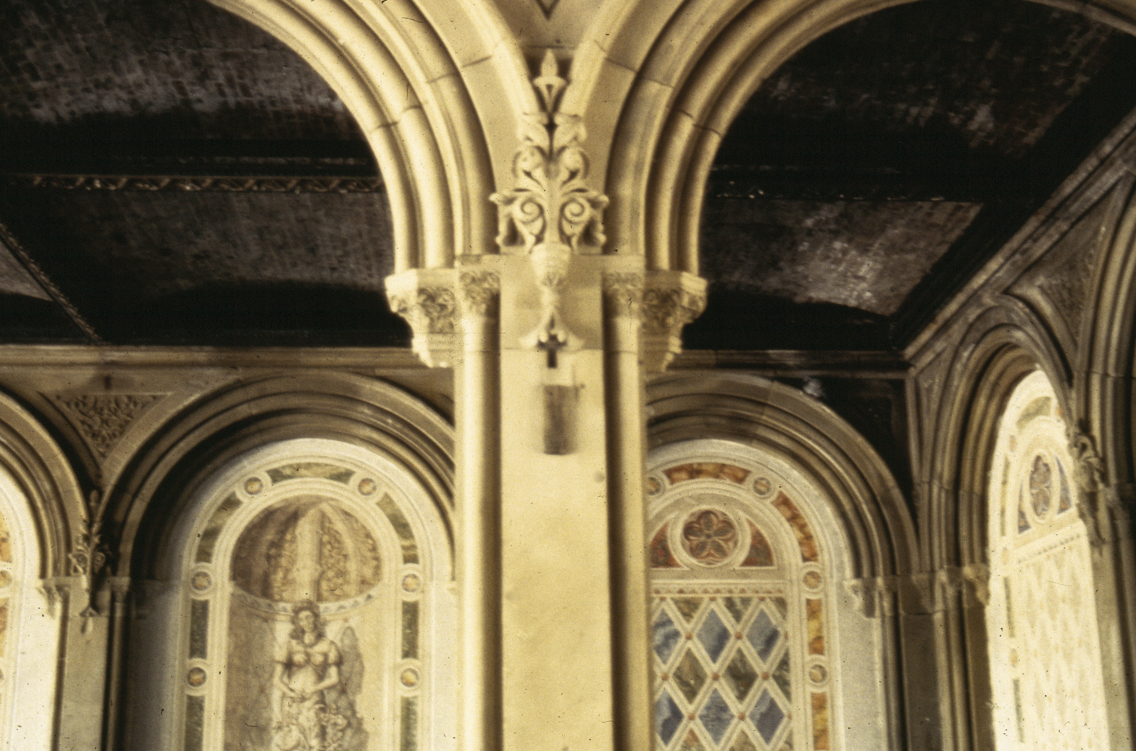 Detail of original limestone ornaments