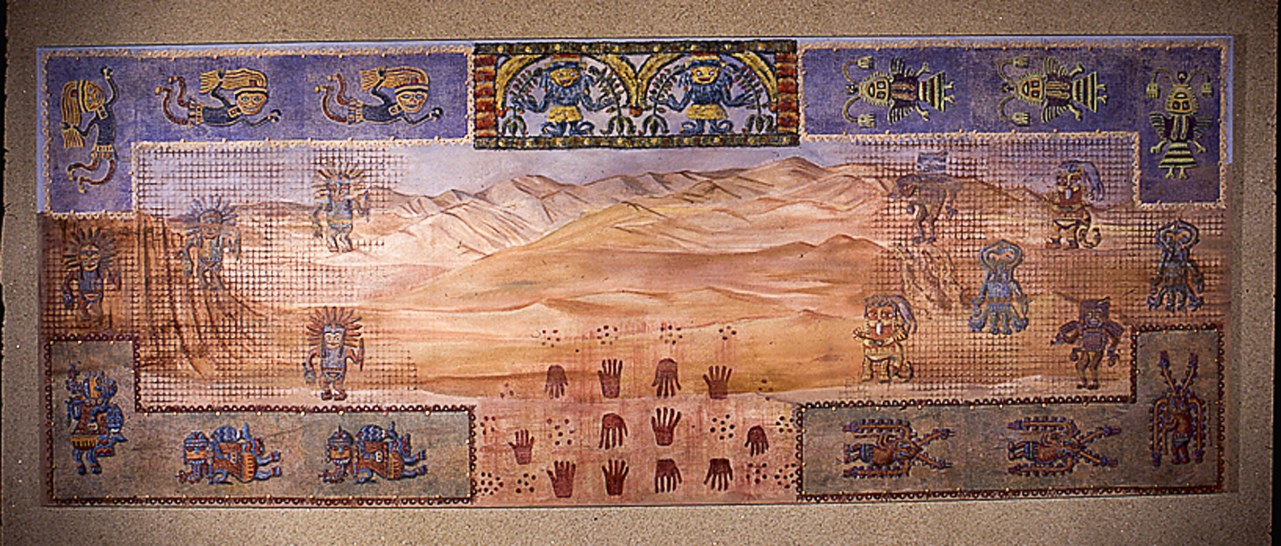 Mural representing the desert