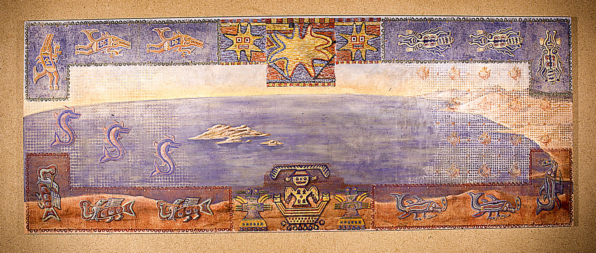 Mural representing the sea