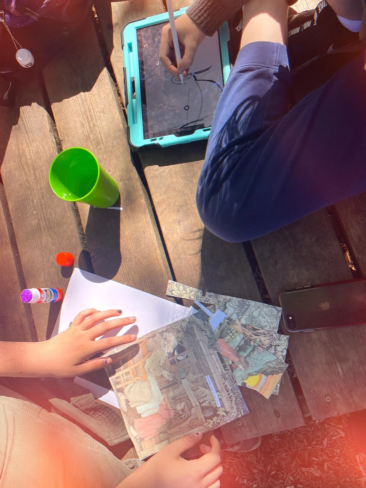 The first week back at Clearwater had a flurry of energy to it! Big games of foursquare, capture the flag, Simon Says, and Roblox, lots of art from collage to chalk to jewelry making, and of course much chatting and reconnecting. We even let the Asse