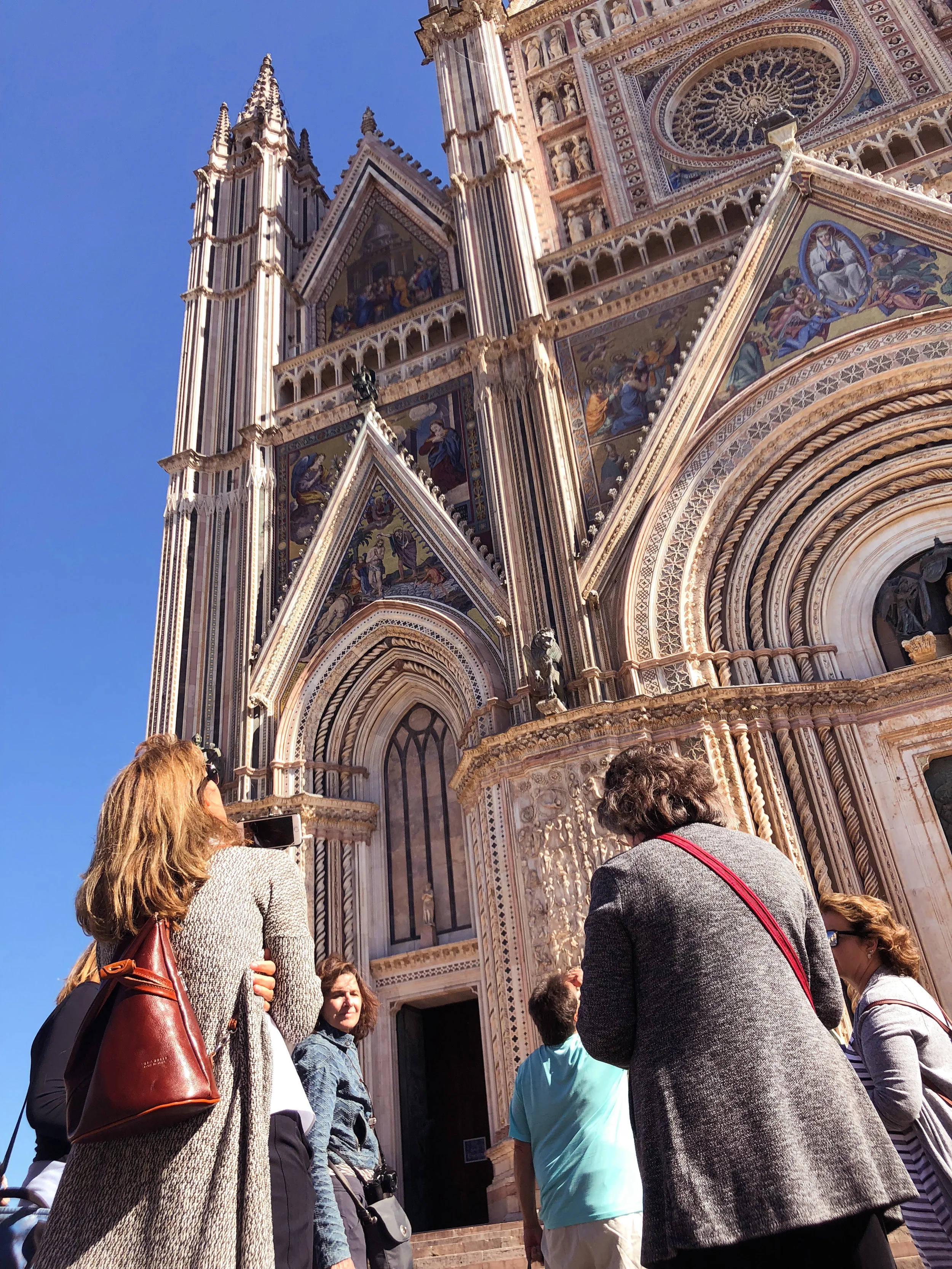 Duomo di Orvieto, a large 14th-century Roman Catholic cathedral dedicated to the Assumption of the Virgin Mary and situated in the town of Orvieto in Umbria, central Italy.