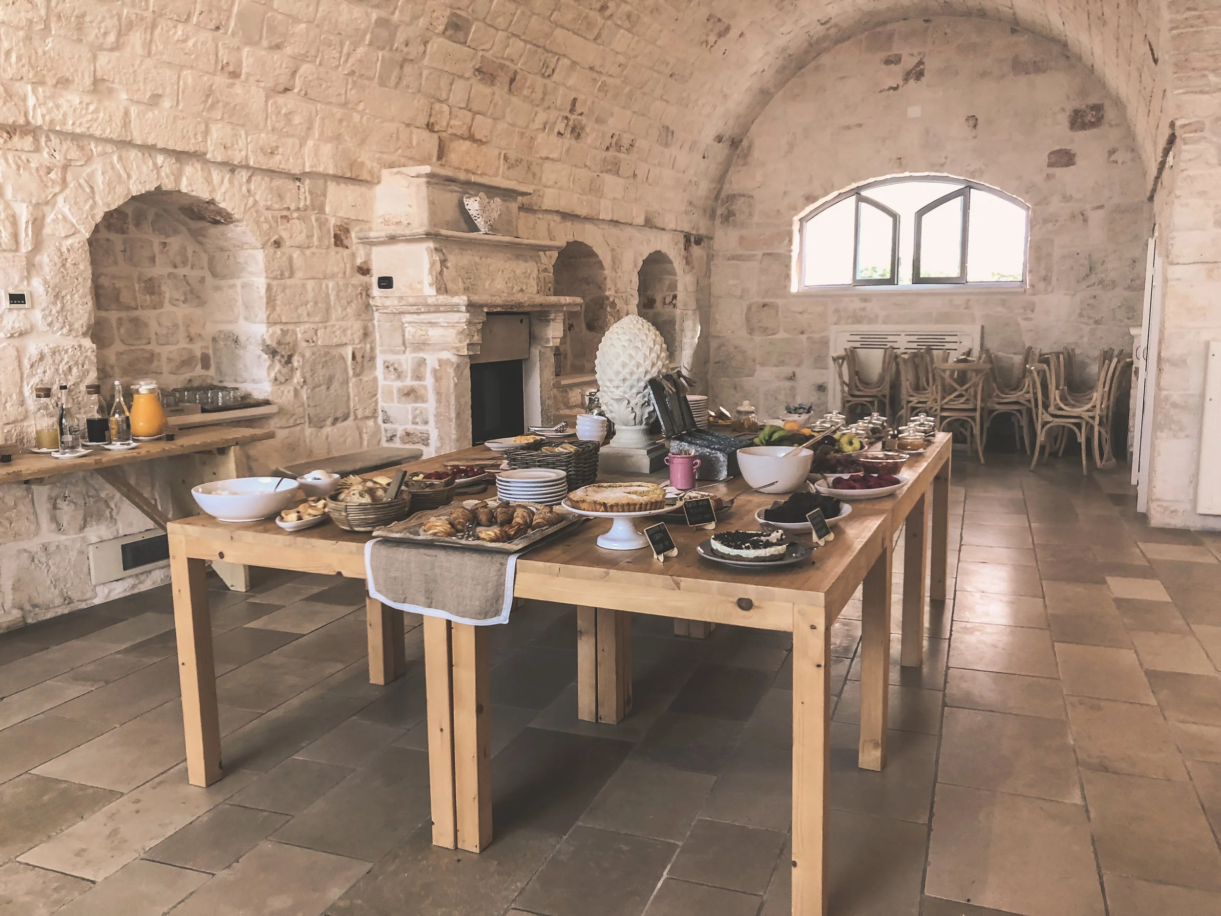 breakfast at masseria grieco, puglia
