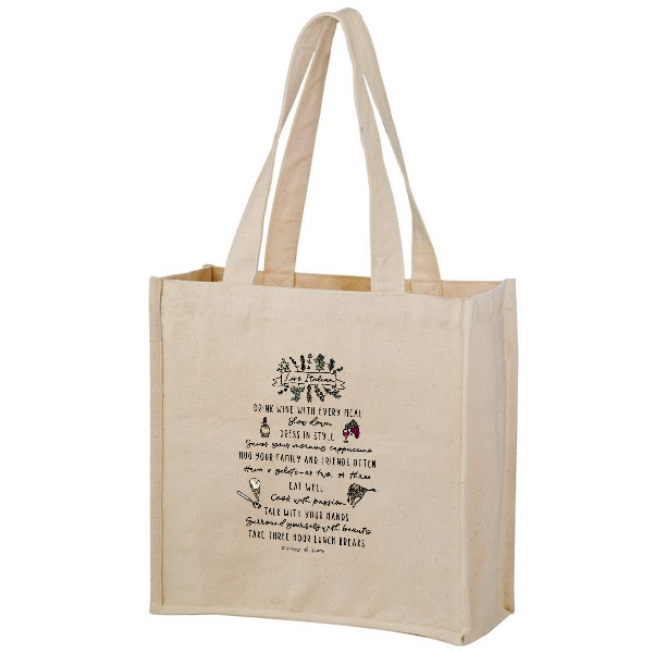 Eco grocery and wine tote bag perfect for gift giving or to use as a ...
