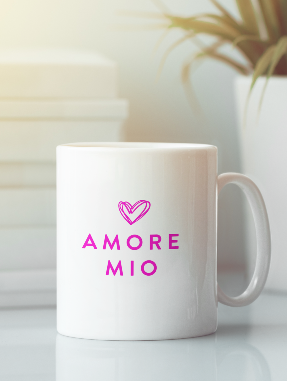 AMORE MIO. Fun coffee mug for a special occasion gift that says I love you.  — Viaggi di Gusto