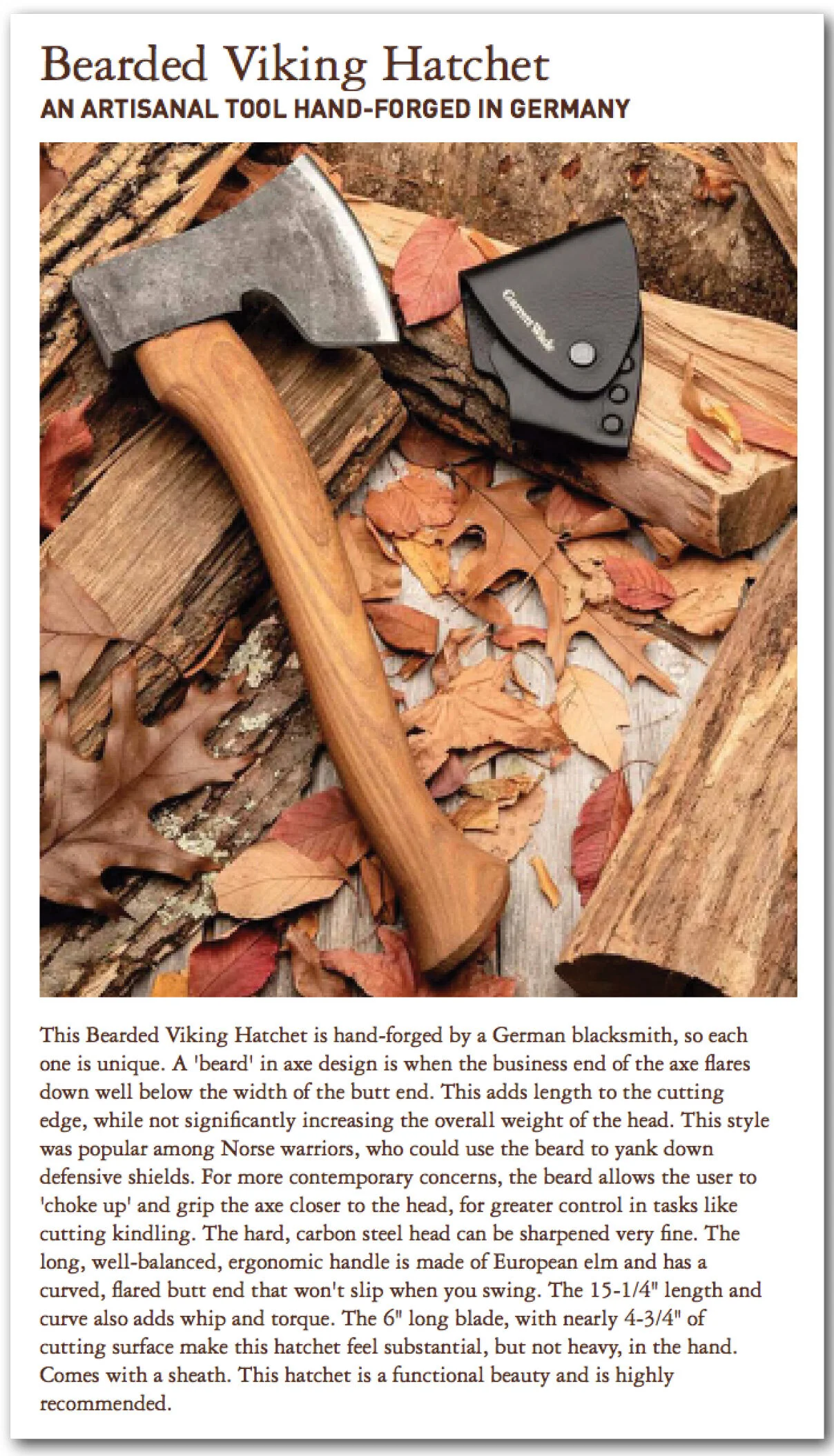 Bearded Viking Hatchet