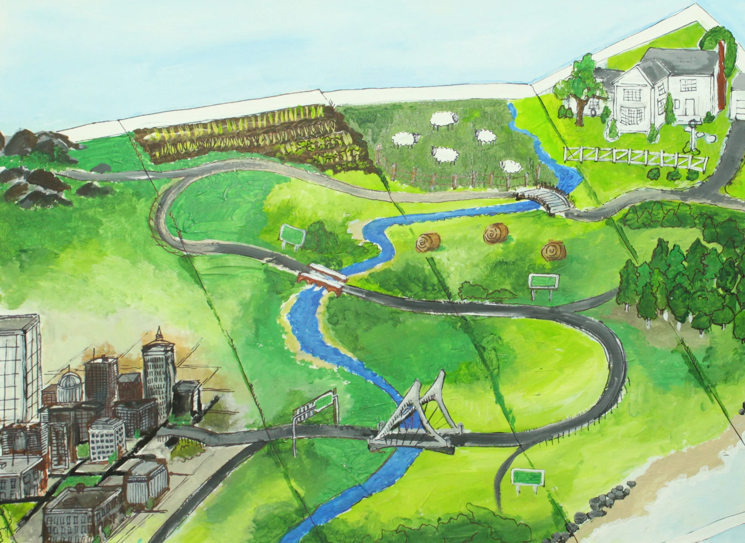 "Family One Family Two" Map Print