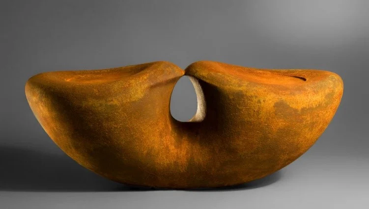 Jan Hoy, Kiss , fired clay with iron oxide finish, 11h x 19w x 11d inches, Courtesy of the Artist, Photo by Myron Gauger