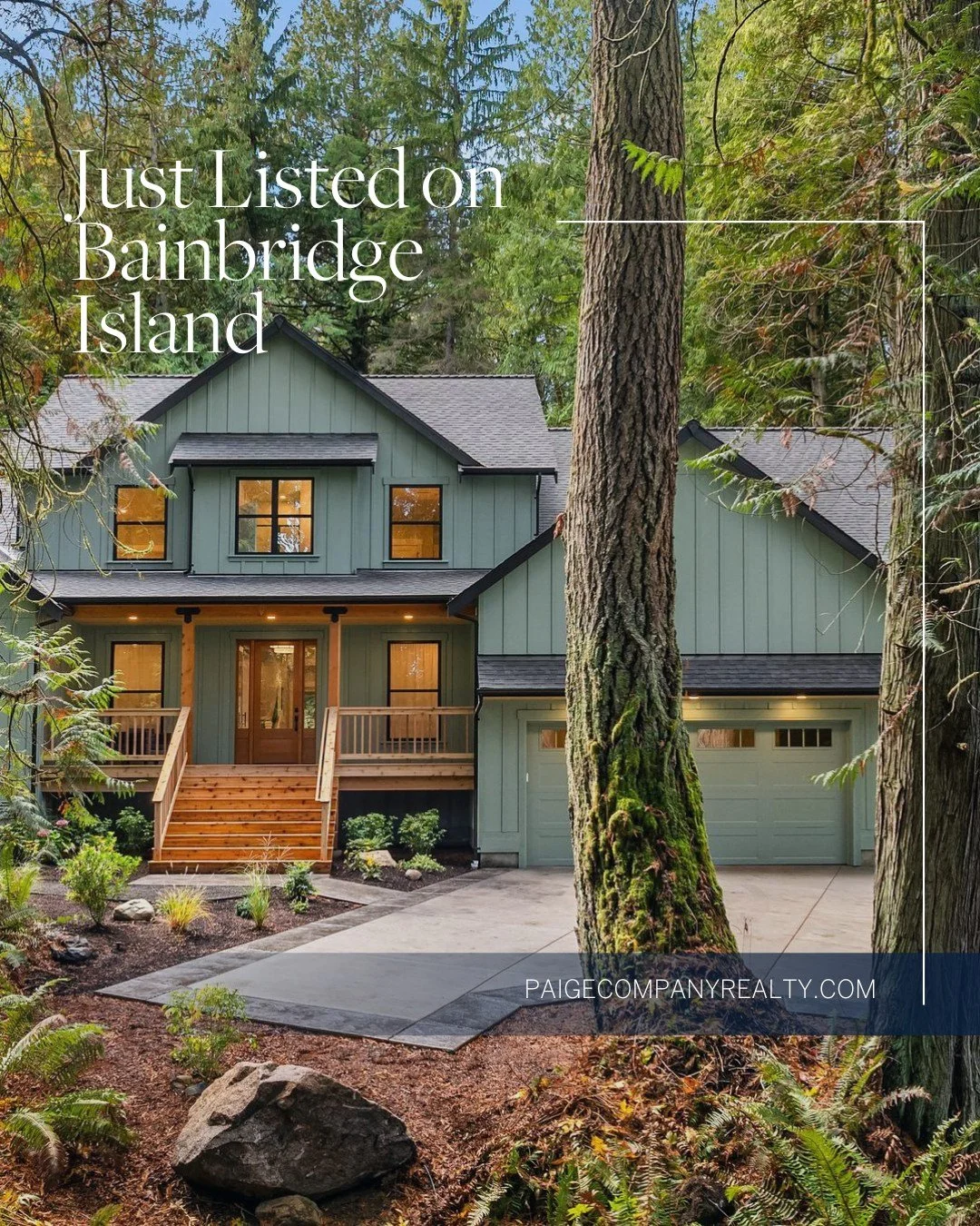 Just Listed on 🌲 Bainbridge Island
A Peaceful Bainbridge Retreat Surrounded by Nature

Tucked away on 2.5 acres surrounded by lush forest and old-growth trees, this newly built home offers modern comfort, total privacy, and serene Pacific Northwest 