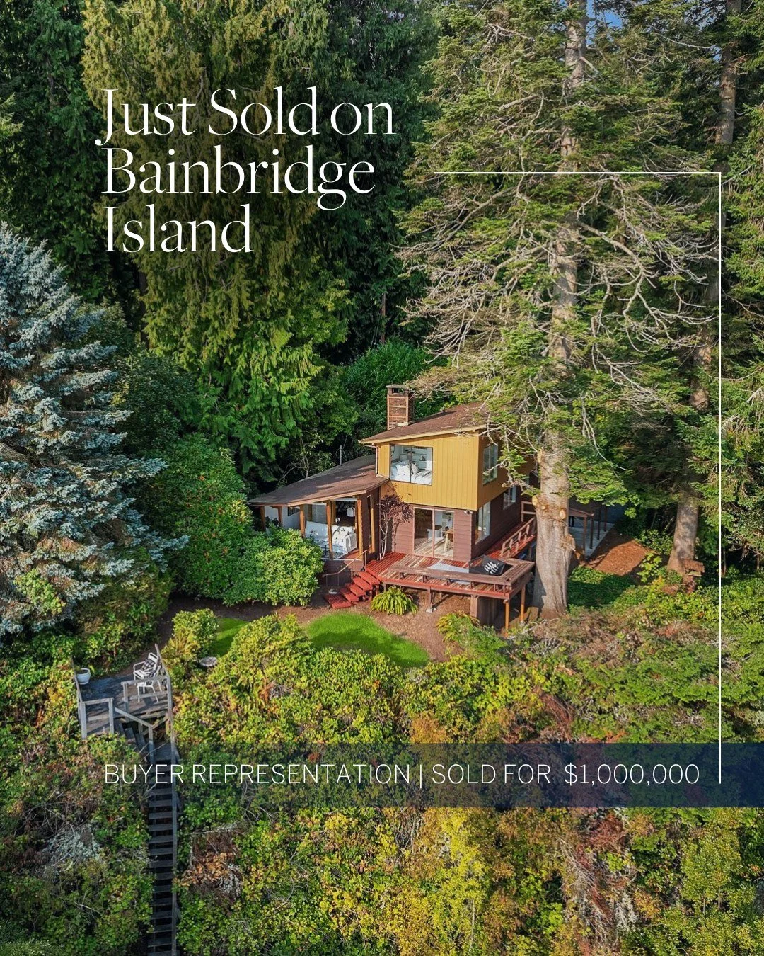 SOLD | Bainbridge Island 🌊

It was a pleasure representing the buyers on this classic waterfront property, closing at $1,000,000 in one of Bainbridge Island&rsquo;s most sought-after settings. With sweeping views of Seattle and the shipping lanes, t