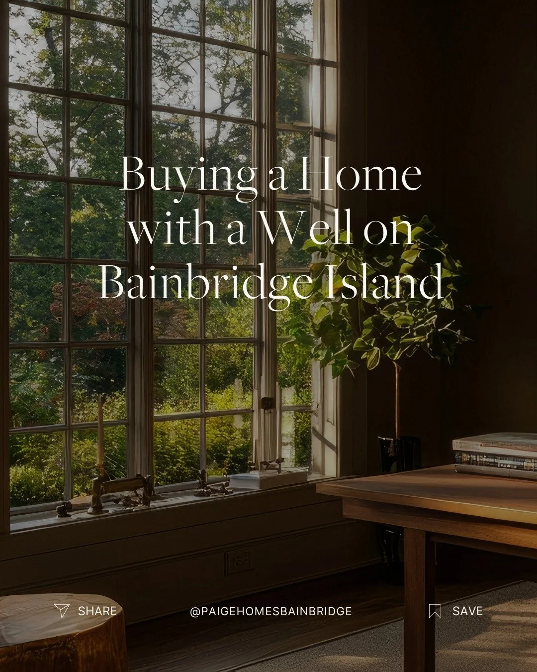 Buying a home with a private well is very common on Bainbridge Island, but it can feel unfamiliar if you&rsquo;ve only owned homes with city water. 

In this blog, we break down what buyers need to know, from water quality and flow tests to maintenan