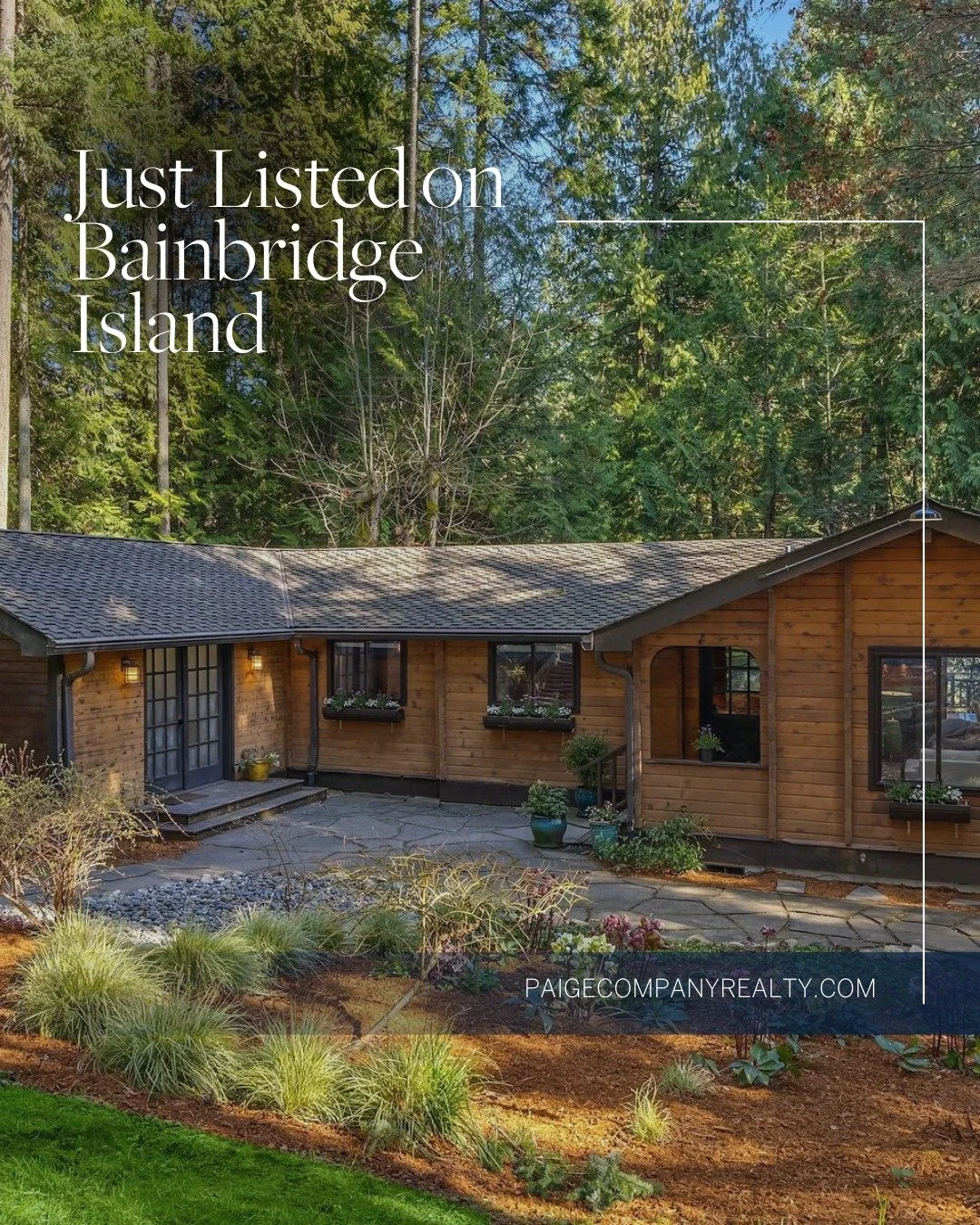 Just Listed on 🌲 Bainbridge Island 
Tucked away on just over an acre in Bainbridge Island&rsquo;s coveted Rolling Bay neighborhood, this charming cedar home blends classic Northwest cabin character with modern comfort. Vaulted ceilings, exposed beam