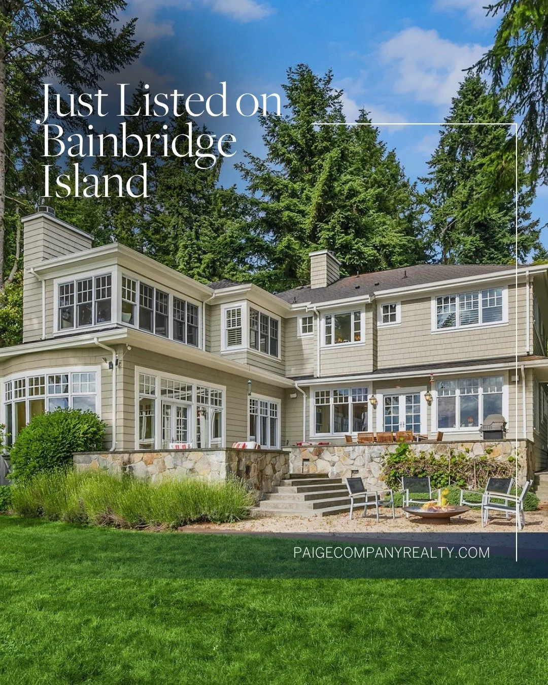 Just Listed on 🌊 Bainbridge Island | Manzanita&rsquo;s Coastal Estate⠀⠀
⠀⠀
Located in one of Bainbridge&rsquo;s most coveted west-facing waterfront neighborhoods, this elegant home offers sweeping views of Puget Sound, the Olympics, and vibrant suns