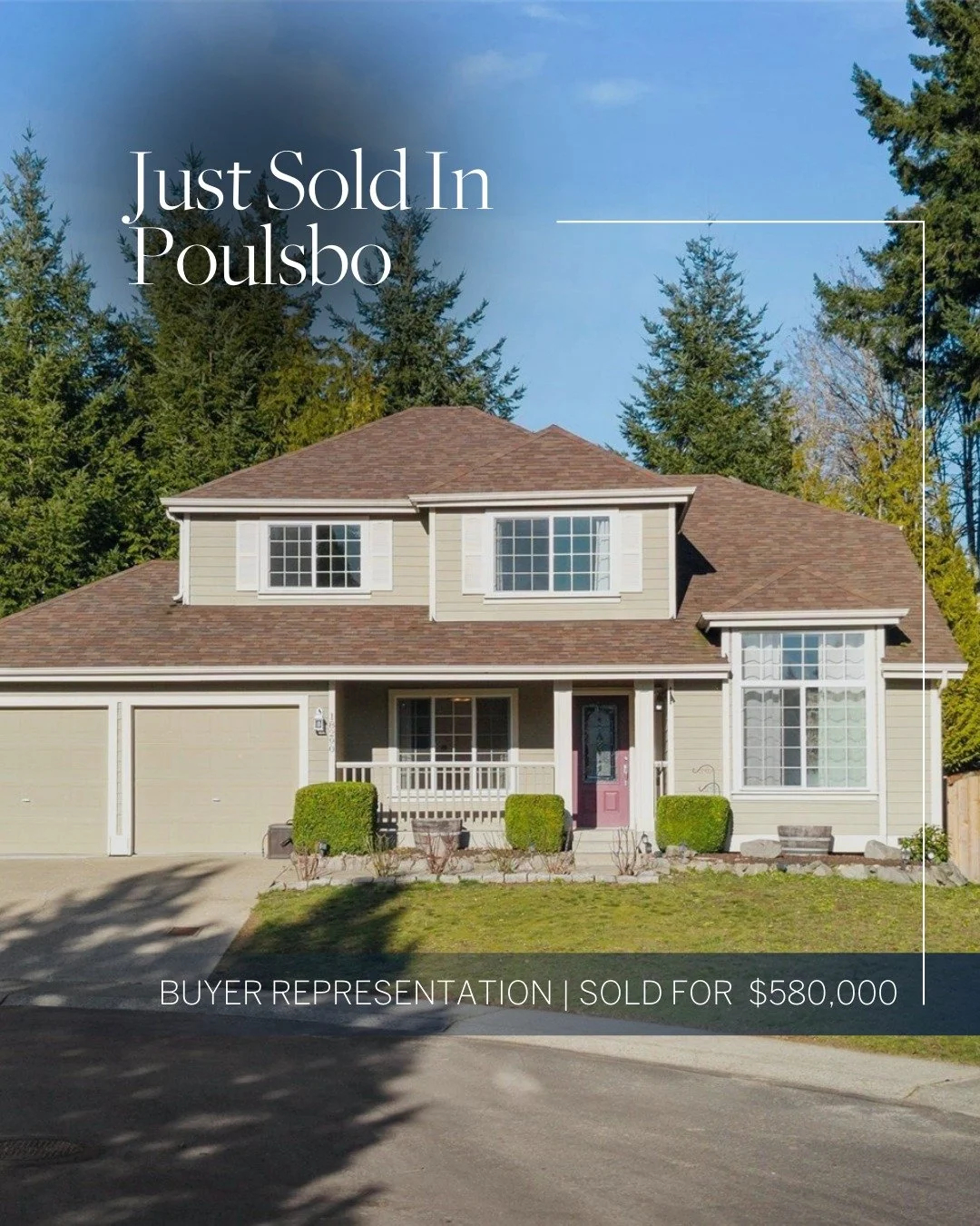 SOLD | Poulsbo 🌲

Pleased to represent the buyers on this beautifully appointed Poulsbo home, closing at $580,000. Thoughtfully designed with inviting living spaces and a peaceful backyard retreat, this property offers comfort, flexibility, and ever
