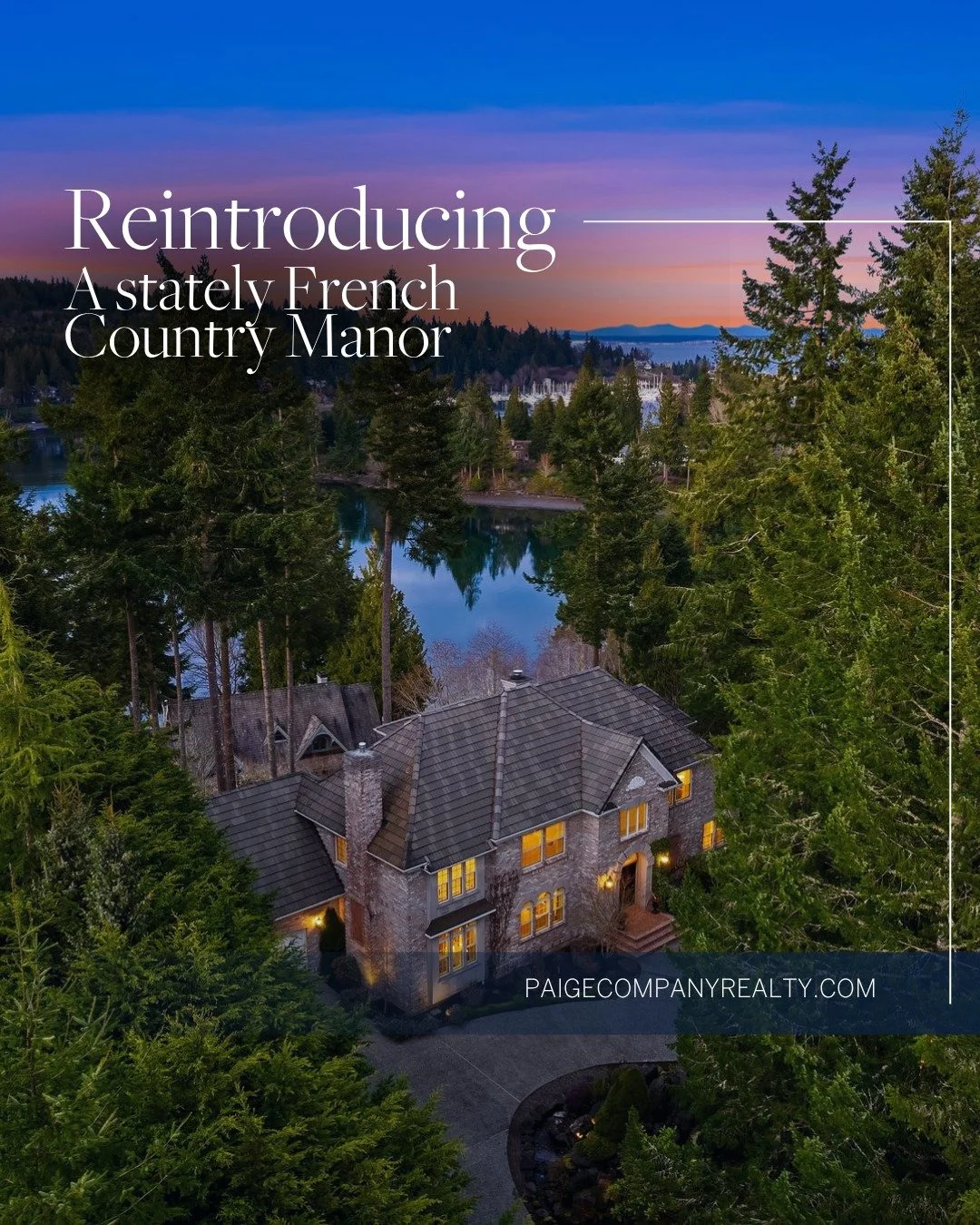 Reintroducing a stately French Country Manor ✨🌊

Perched high above Port Ludlow, this private, gated estate captures sweeping harbor views and a sense of quiet retreat. Thoughtfully remodeled, the home blends timeless European design with modern com