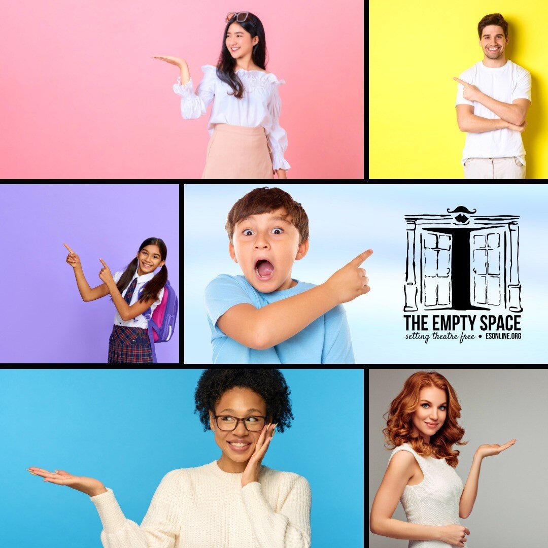 Why are these stock advertising photos of people vaguely gesturing to nothing? 💁

Because now is the time to advertise with The Empty Space as we prepare for our grand reopening! Our newly redesigned program will make its debut with HEAD OVER HEELS 