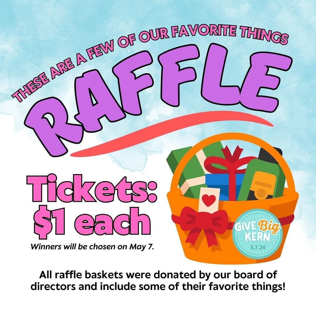 🎶 Rain drops on Trollis and coffee cup kittens? 🎶 Help out our GIVE BIG KERN campaign by purchasing a raffle ticket to win one of our Board&rsquo;s Favorite Things Raffle Baskets! We have ten baskets filled to the brim with the coolest and quirkies