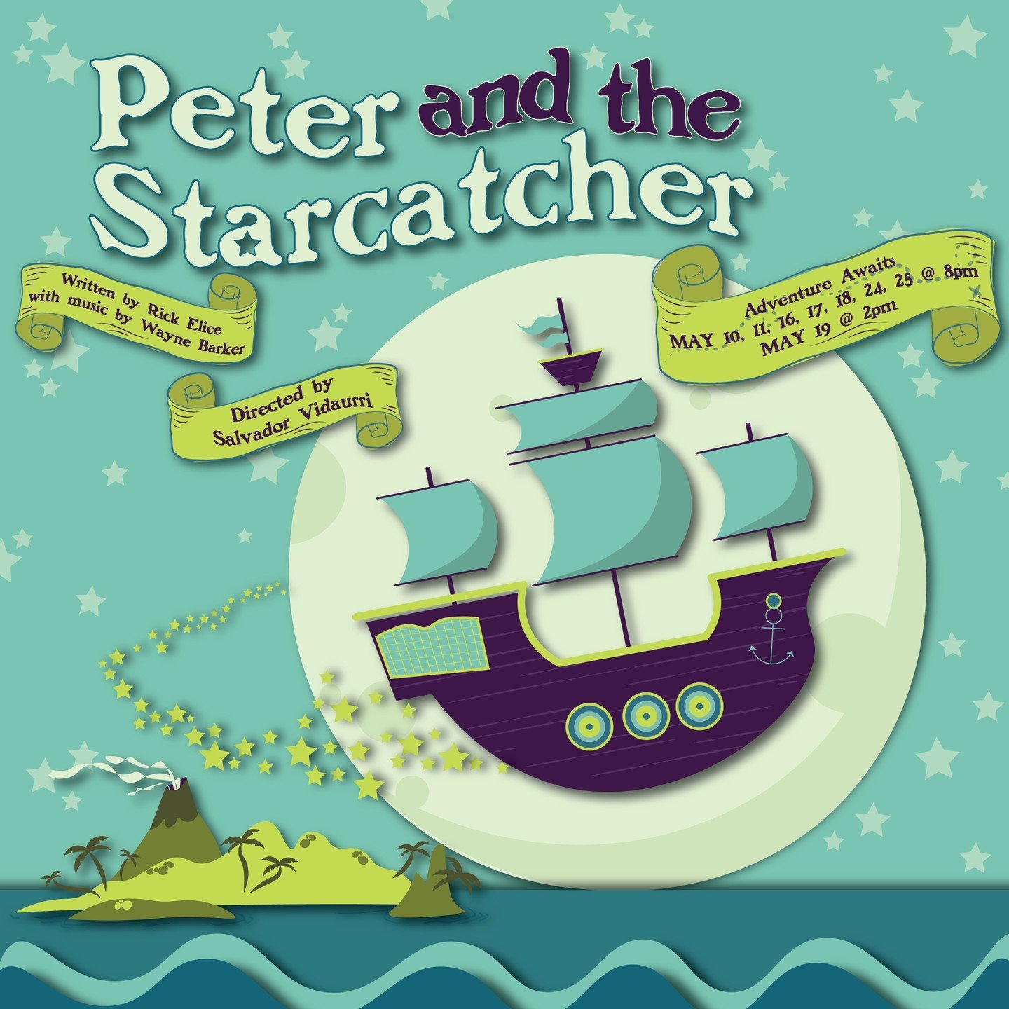 ✨🌠 Tickets are now live for PETER AND THE STARCATCHER! ✨🌠

A young orphan and his mates are shipped off from Victorian England to a distant island ruled by the evil King Zarboff. They know nothing of the mysterious trunk in the captain&rsquo;s cabi