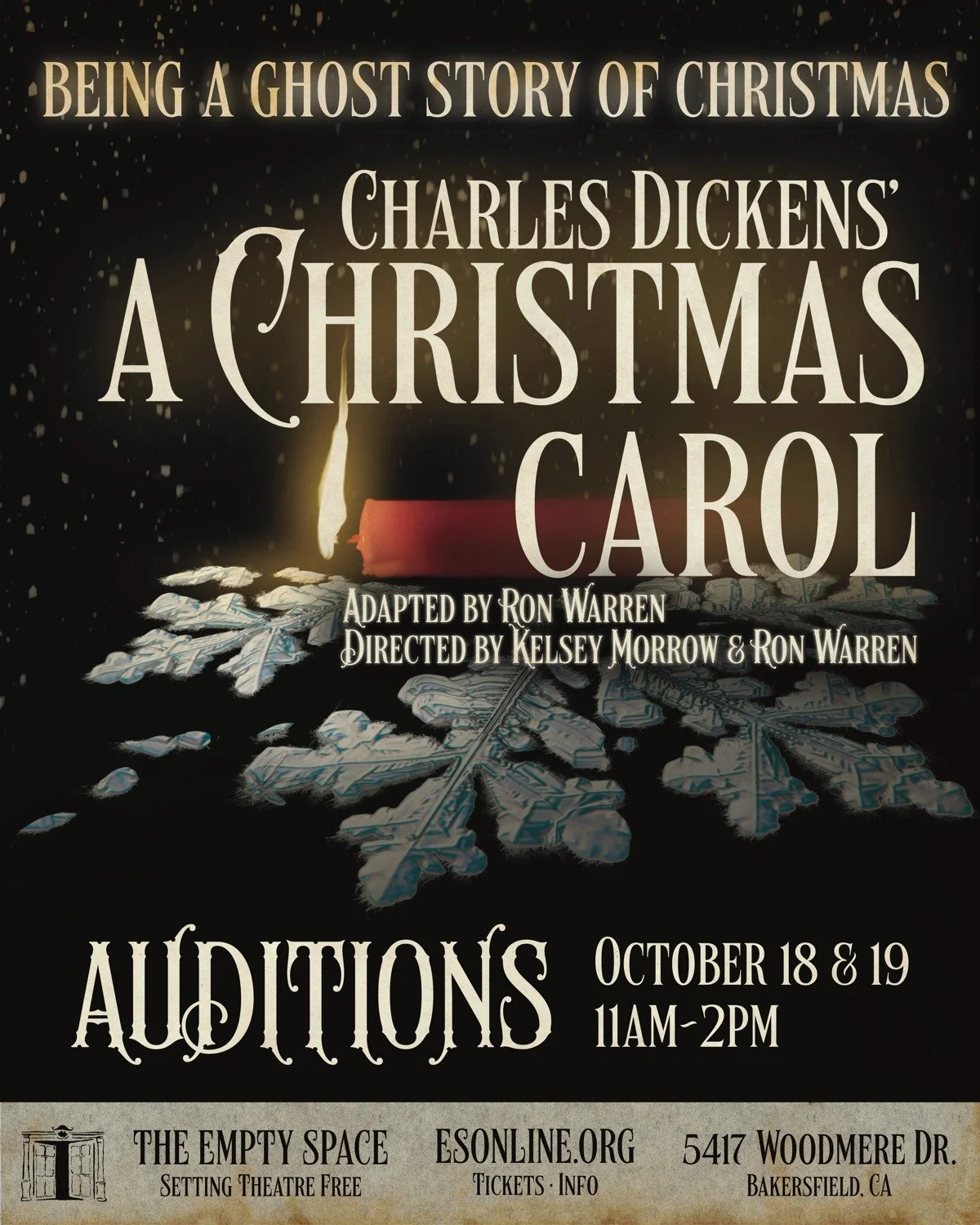 God bless us everyone, auditions for the last show of our 2025 season, A CHRISTMAS CAROL, are coming soon! Check out all the details and sign up for a slot at esonline.org/auditions!