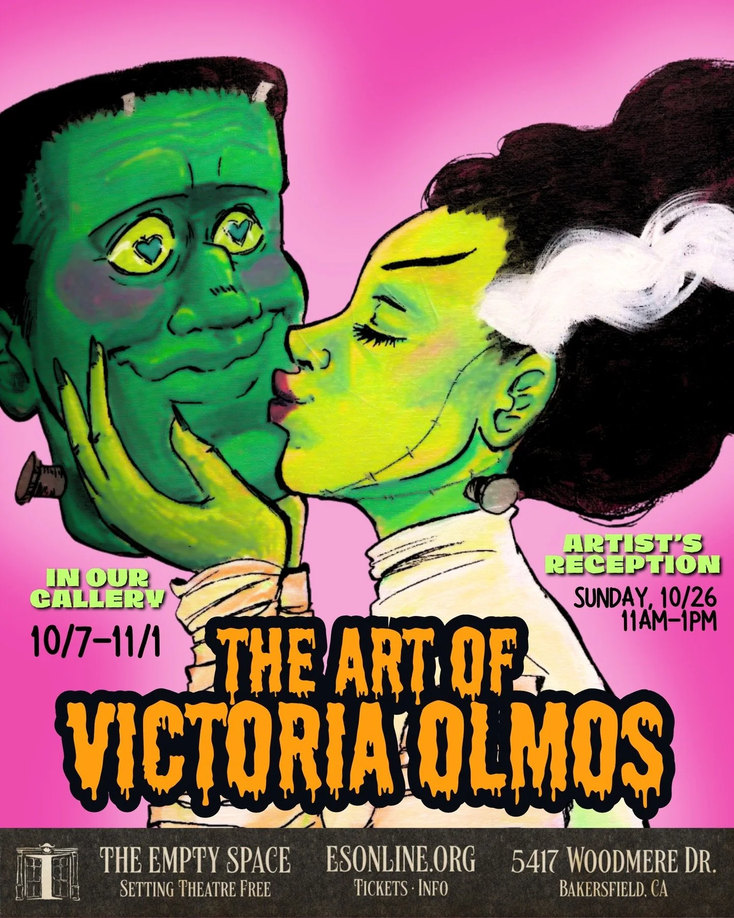 Join us this Sunday for The Art of Victoria Olmos! 🧟🕷👻

This mixed-media exhibit is the perfect viewing pleasure for your spooky sidekicks or favorite pop-culturistas!

The Artist's Reception will take place 11am-1pm, prior to our Sunday matinee o