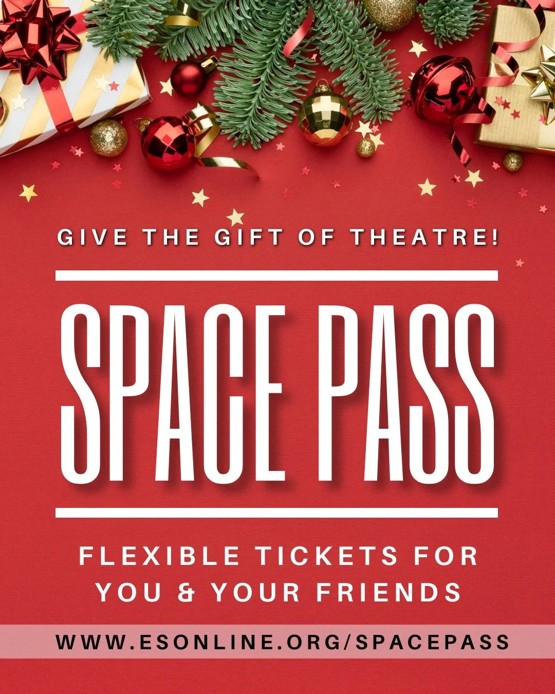 🎁 Give the gift of theatre this Shop Small Saturday! 🎄 Our Space Pass is the perfect present for the theatre lover in your life. You&rsquo;ll get 🔟 tickets to use as you wish all year long!

And this year you can Split Your Tix! Split your 10 tick
