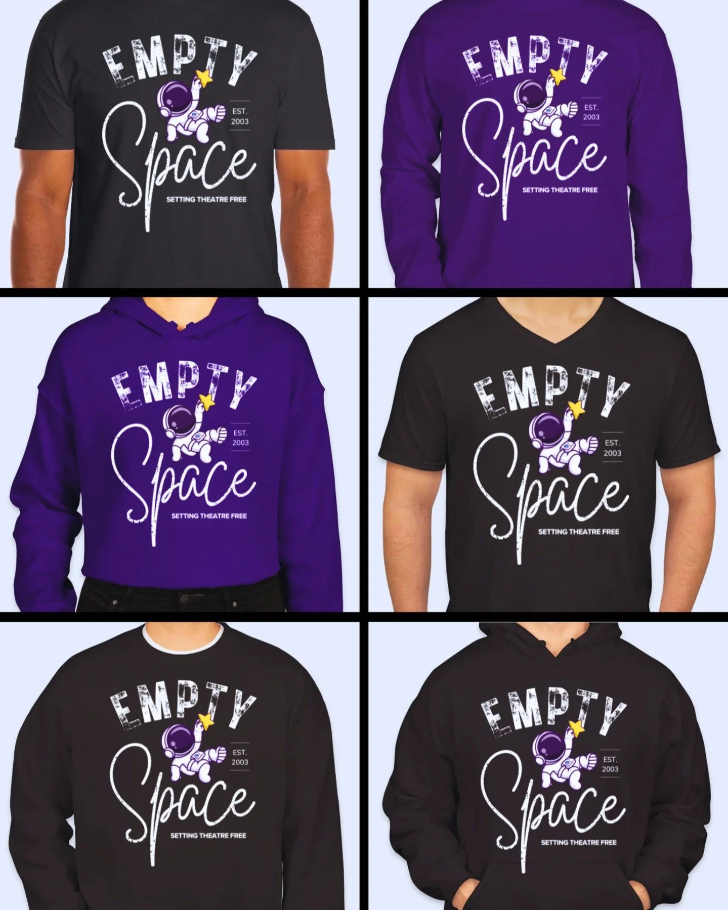 New Merch Alert! 🚨📢🔔

Pick up your 2026 Empty Space apparel in our Ho Ho Holiday Boutique as the perfect holiday gift! With six designs to choose from and sizes S-5XL, there's something for everyone in every price range... but hurry because quanti
