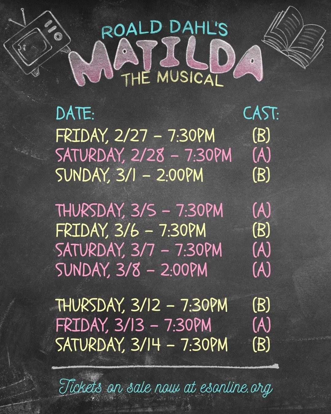 You can be all cynical but it's a truth empirical that MATILDA THE MUSICAL opens next weekend at The Empty Space!

The entire run is over 50% sold out already, some performances with just a handful of tickets left so don't wait for a miracle. Head ov