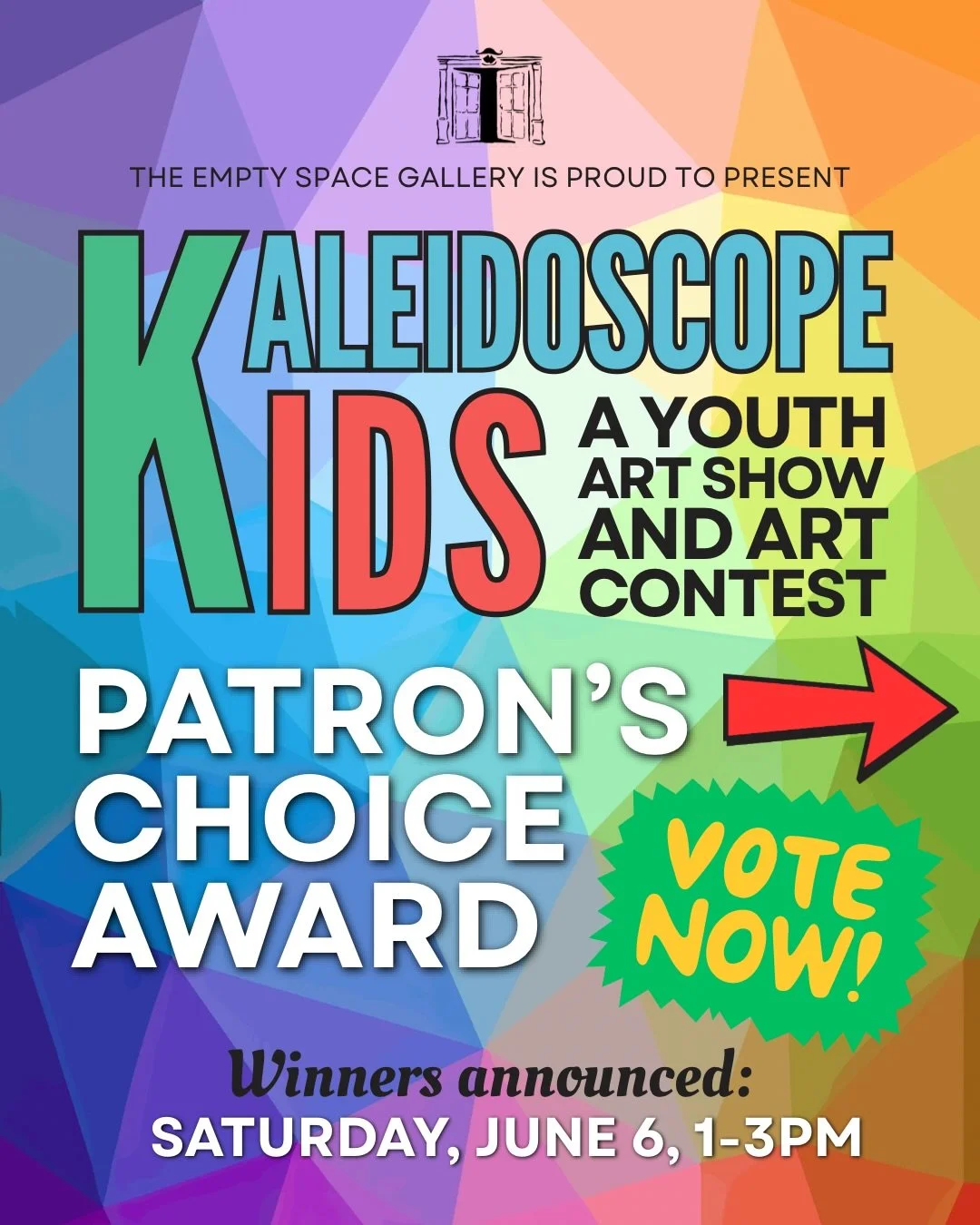 It&rsquo;s that time and it&rsquo;s up to YOU #emptyspacers! Vote for your favorite Kaleidoscope Kid by commenting your top art piece below! The Patron&rsquo;s Choice Award will be presented to the artist with the most votes from our Instagram follow