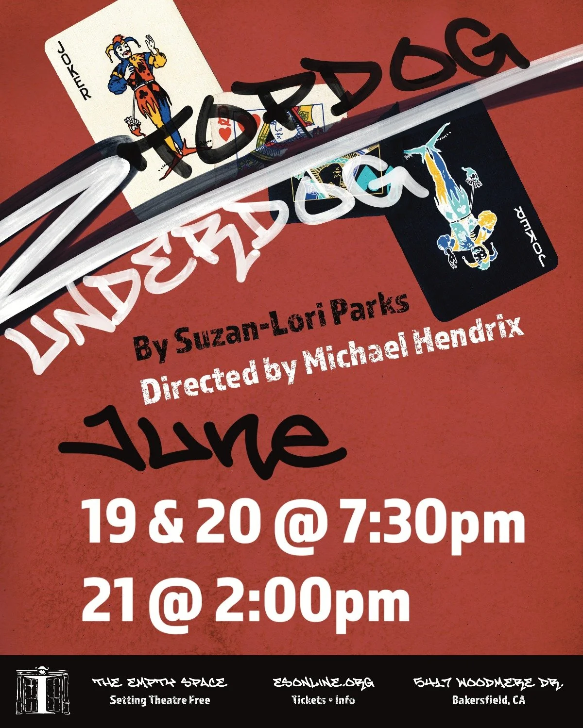 🚨 Tickets are now on sale for &spades;️ TOPDOG/UNDERDOG&diams;️ a darkly comic fable of brotherly love, family identity, and three-card monte. Get your seats for this limited run now at esonline.org! 🚨