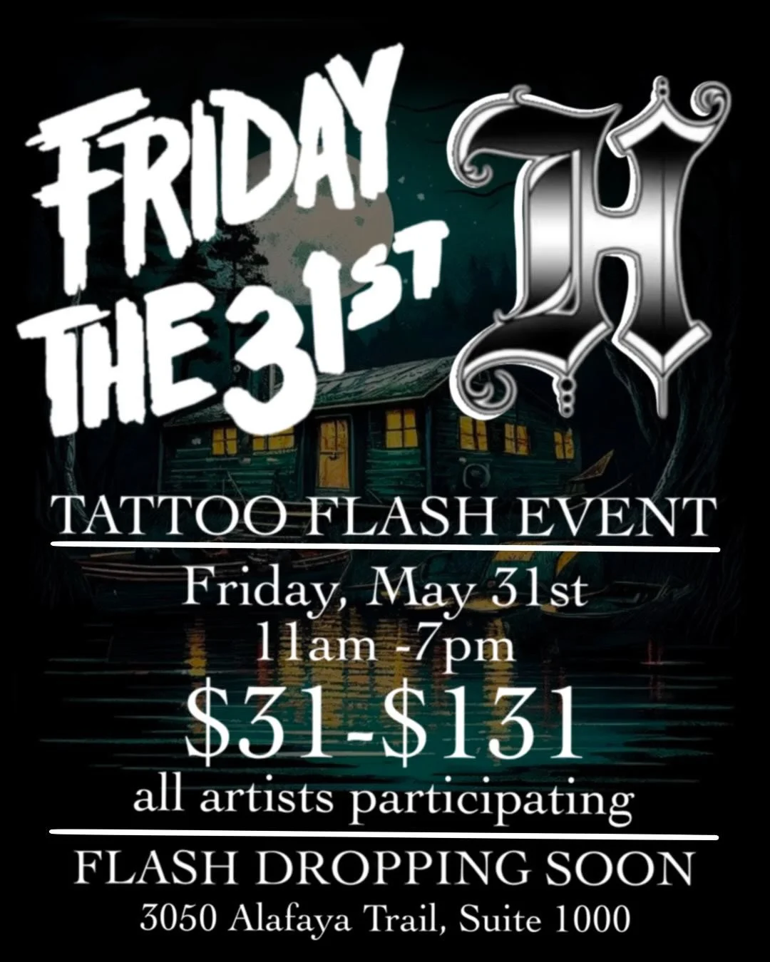 Tattoo Flash Day - "Friday the 31st"