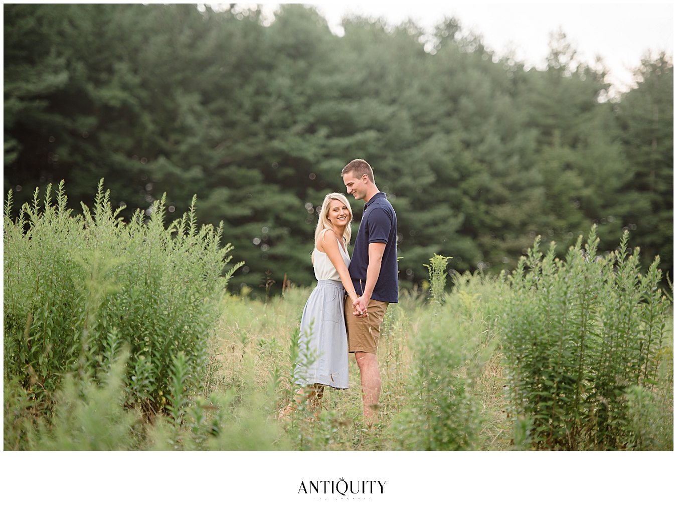  couple at montour preserve during their engagement session by williamsport wedding photographer 
