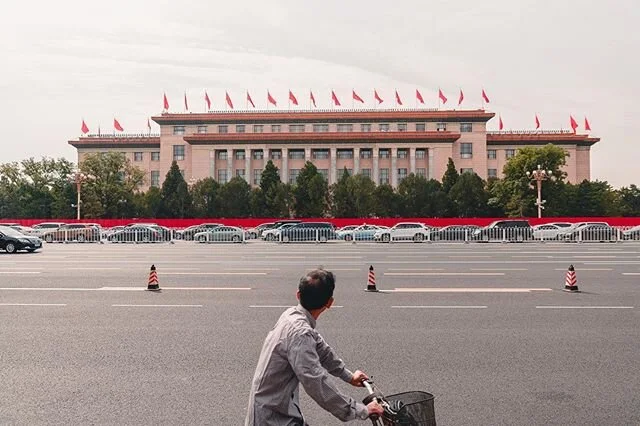 Great Hall of the People - located at the western edge of Tiananmen Square. I visited Beijing days before the 70th anniversary of the People&rsquo;s Republic of China. Security at an all time high and military vehicles marching up &amp; down the stre