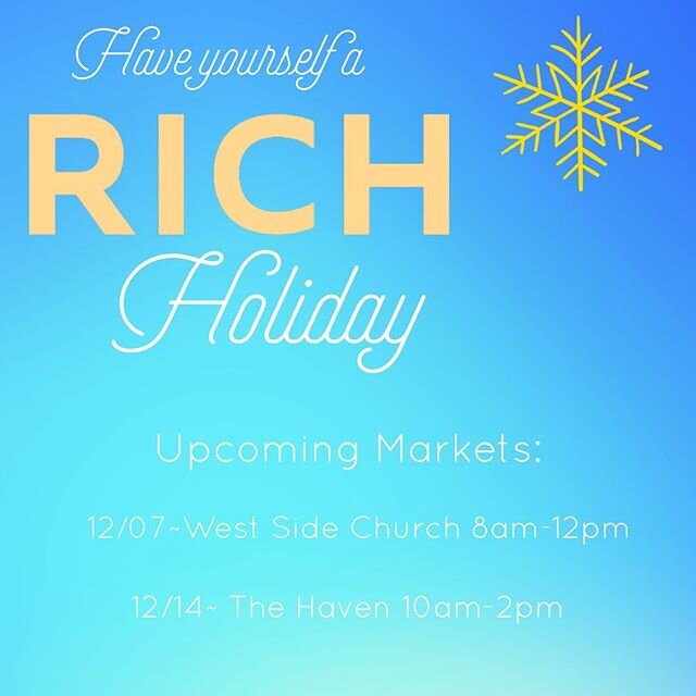 Don&rsquo;t be a Grinch about the Gift of Glowing, Healthy Skin! Come get your goodies in person at these upcoming Holiday Markets, or anytime at richbodyoil.com ❄️. PS: NEW! The Jetset Set is available Now Online and at the Holiday Markets and gives