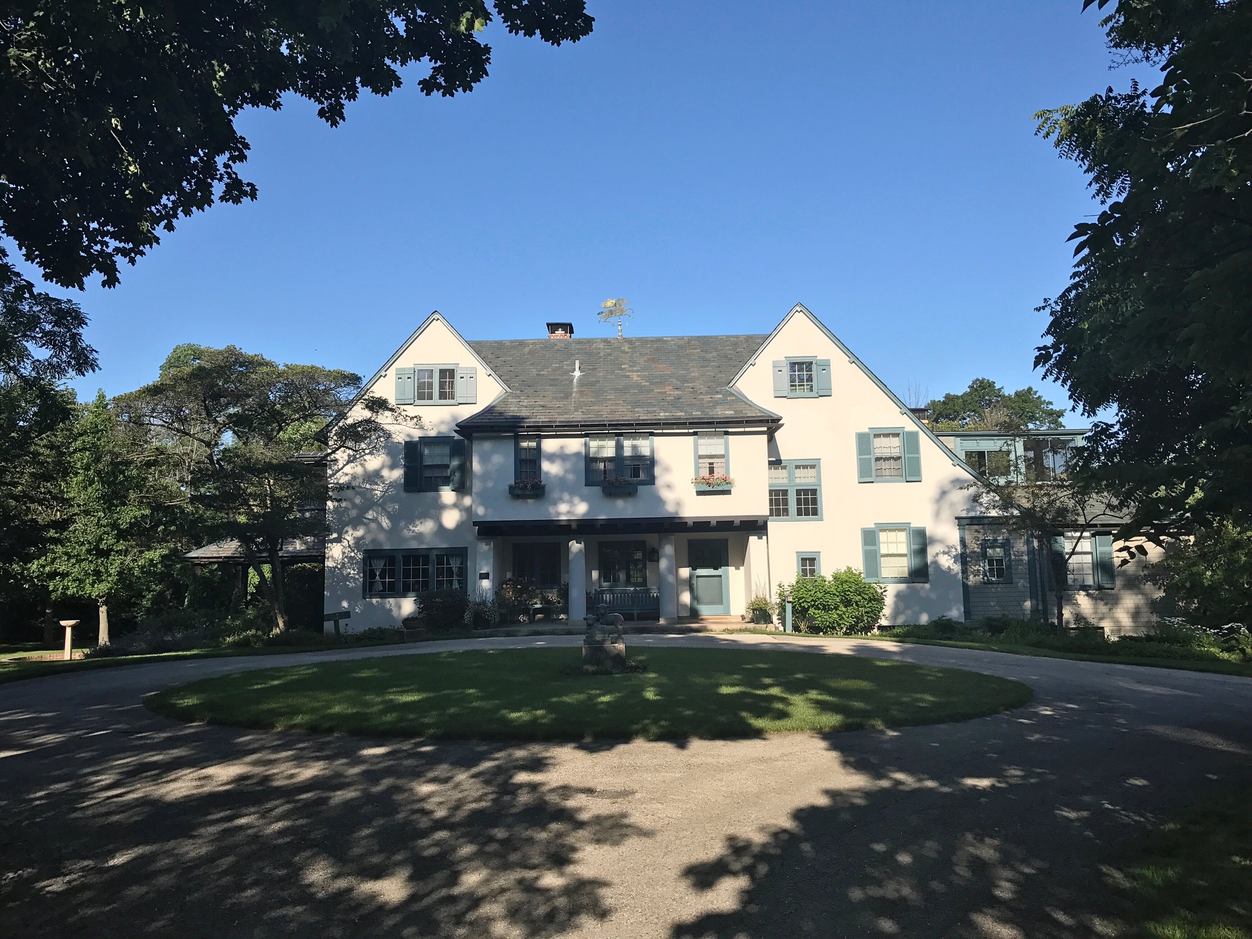 The main house at Ragdale. Originally the summer home of Howard Van Doren Shaw who is considered a leader of the American Arts and Crafts Movement.