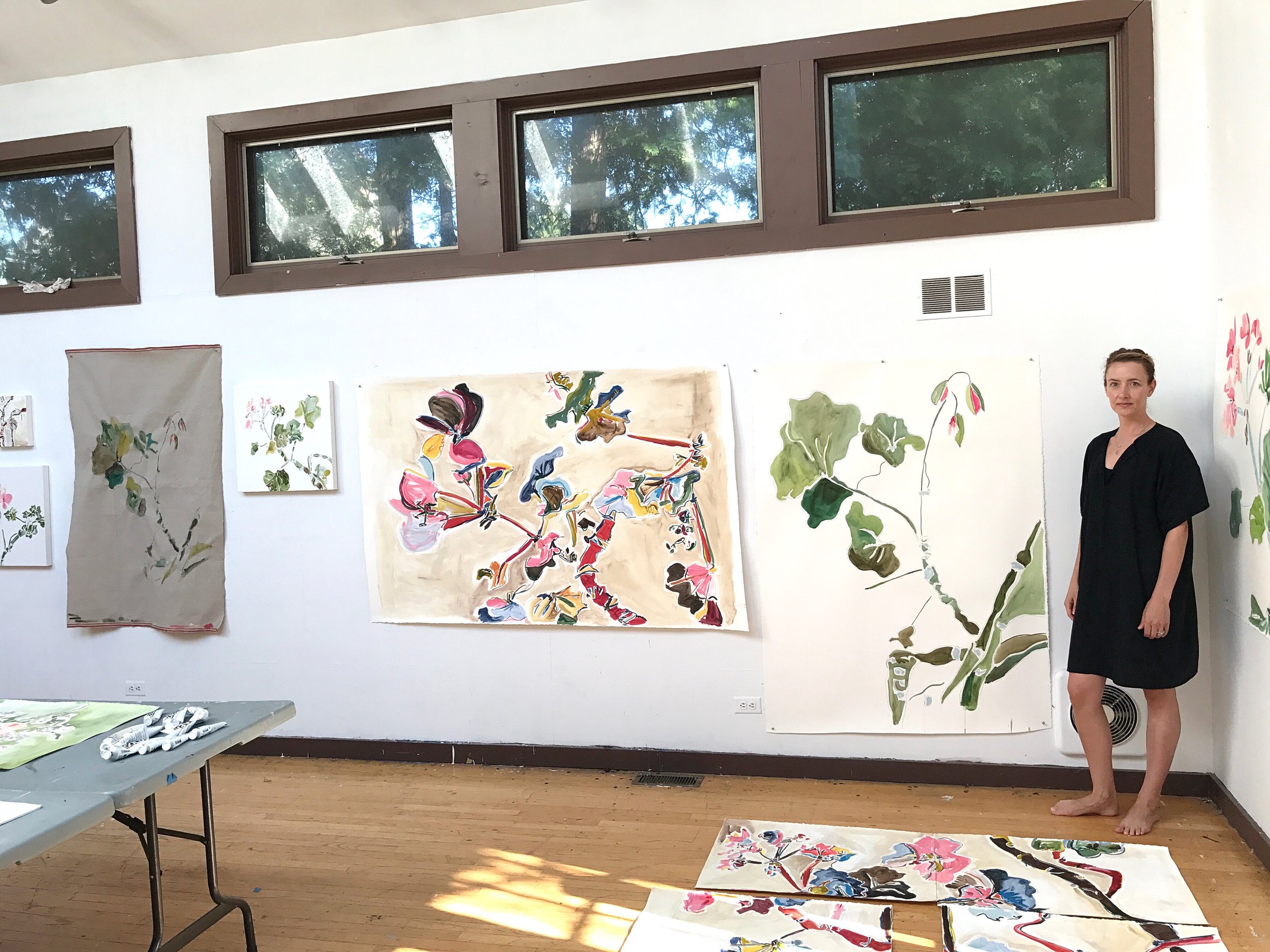 Here I am on the final evening with my work.