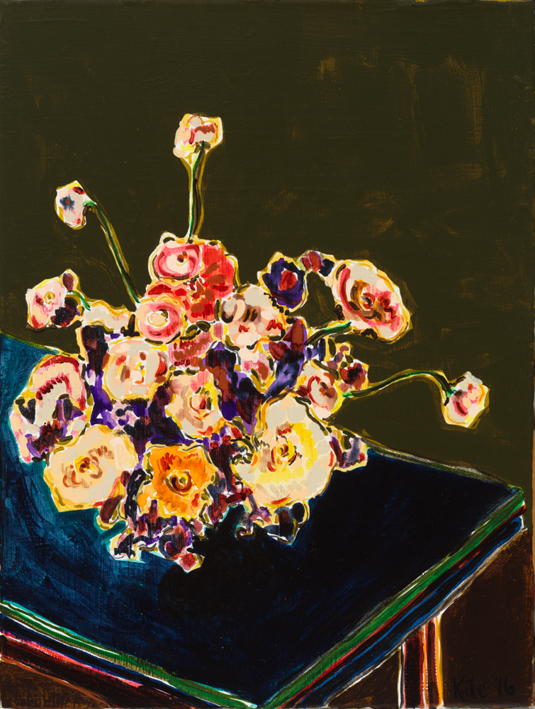 Flowers with Green Background