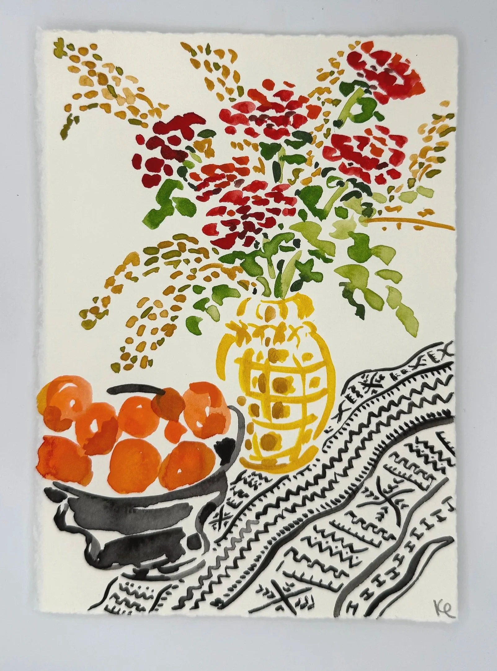 November 5, 2025 Morning Find, a 5 x 7 inch original watercolor sketch by Kate Lewis