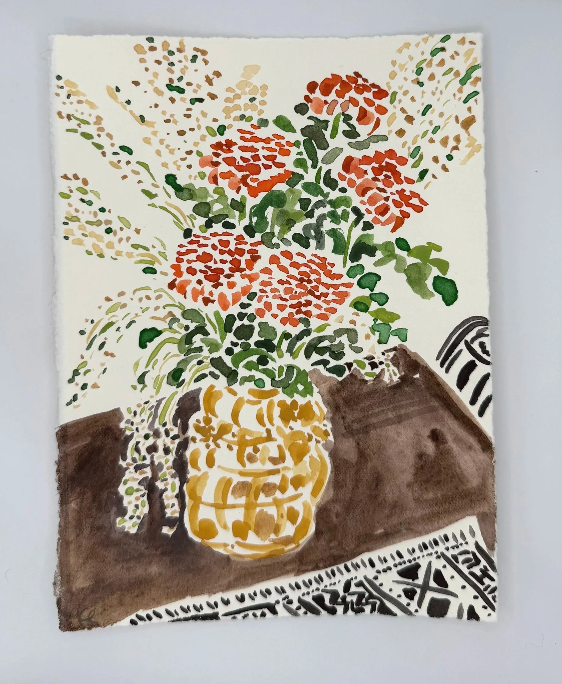 October 27, 2025 Morning Find, a 5 x 7 inch original watercolor sketch by Kate Lewis