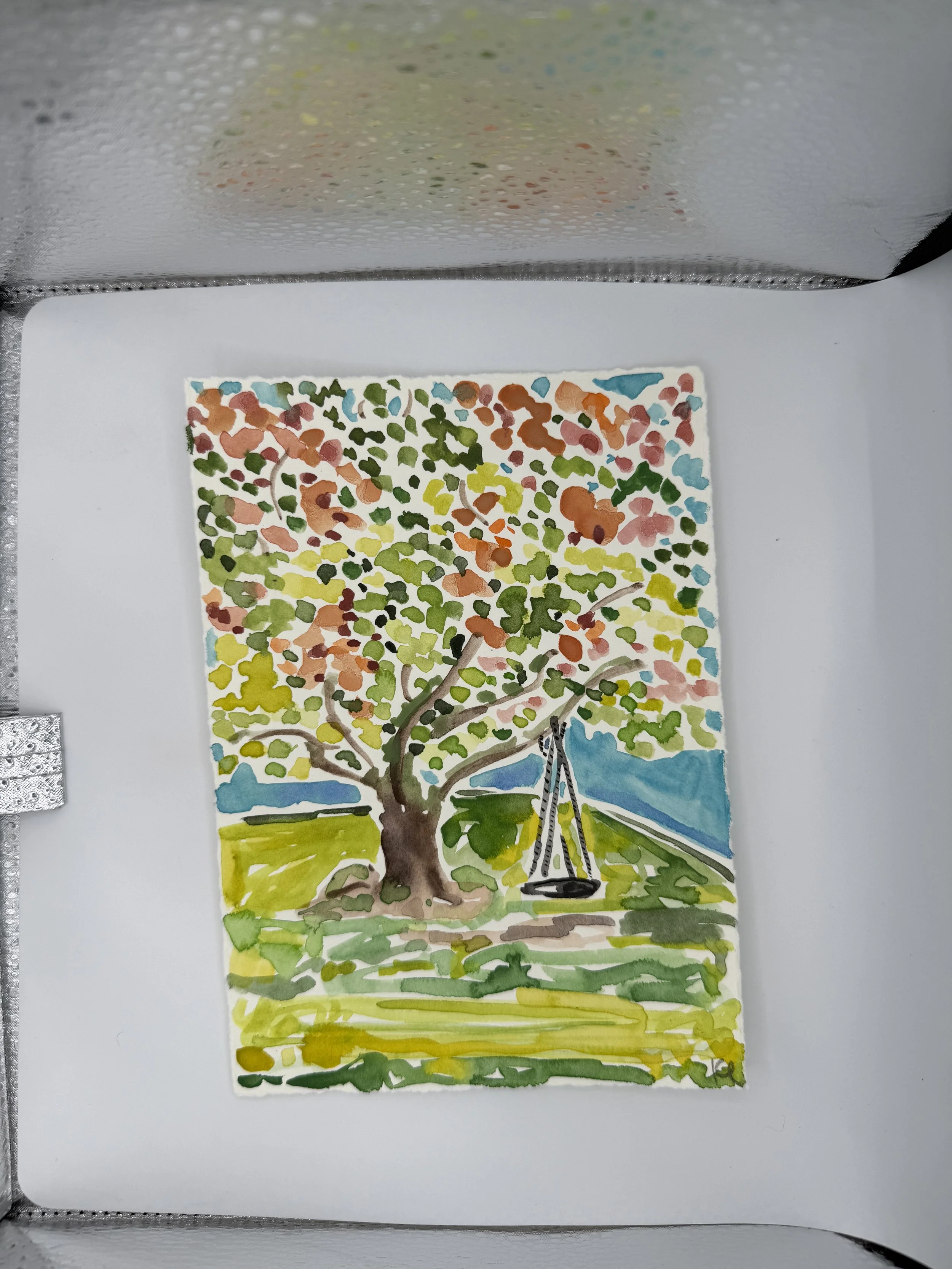 October 28, 2025 Morning Find, a 5 x 7 inch original watercolor sketch by Kate Lewis