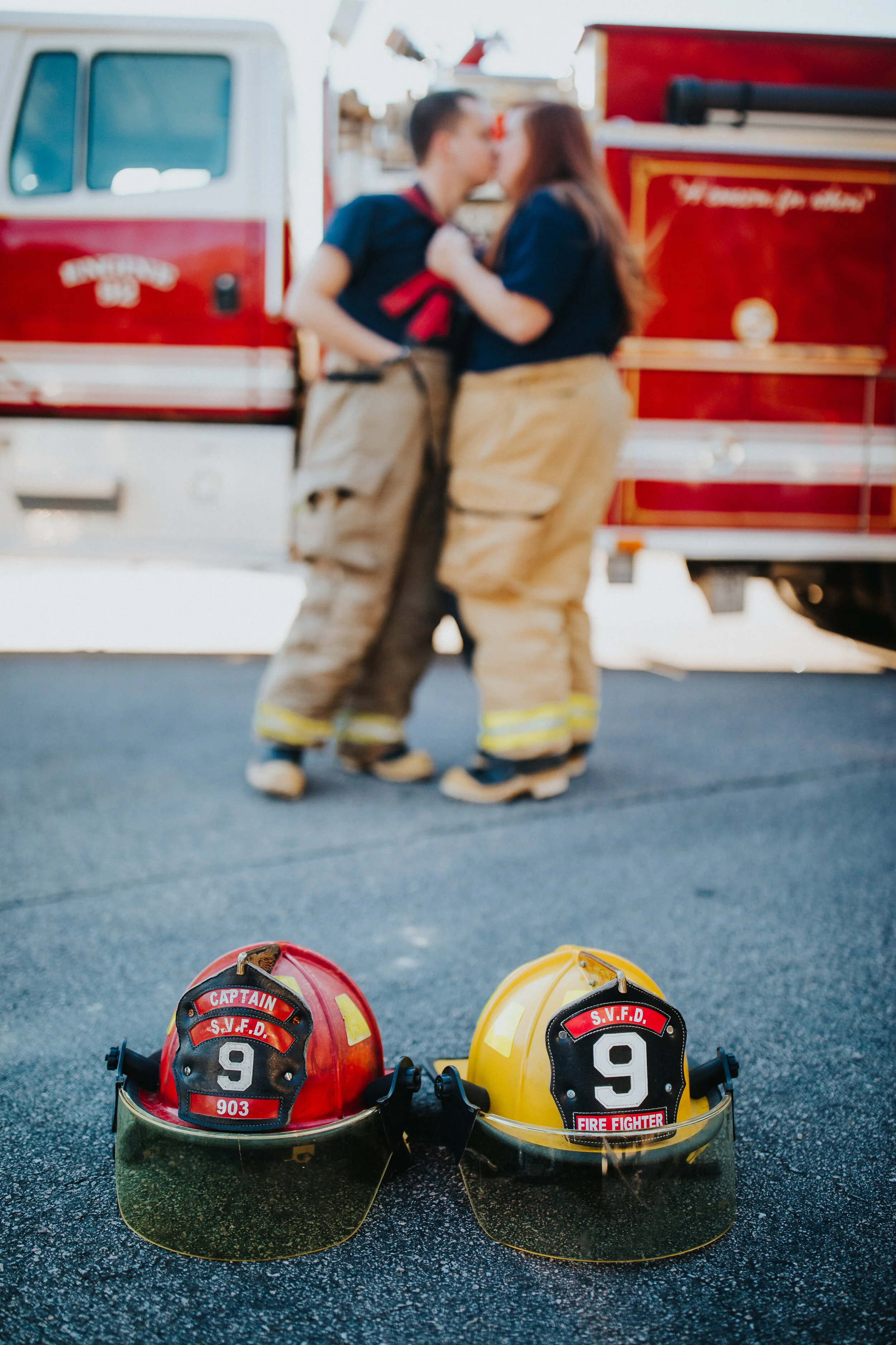 Ben & Brittany's Stovall Fire Department Engagement Session