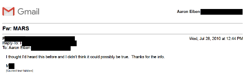 Alas, I reached one person, making it all worth it.