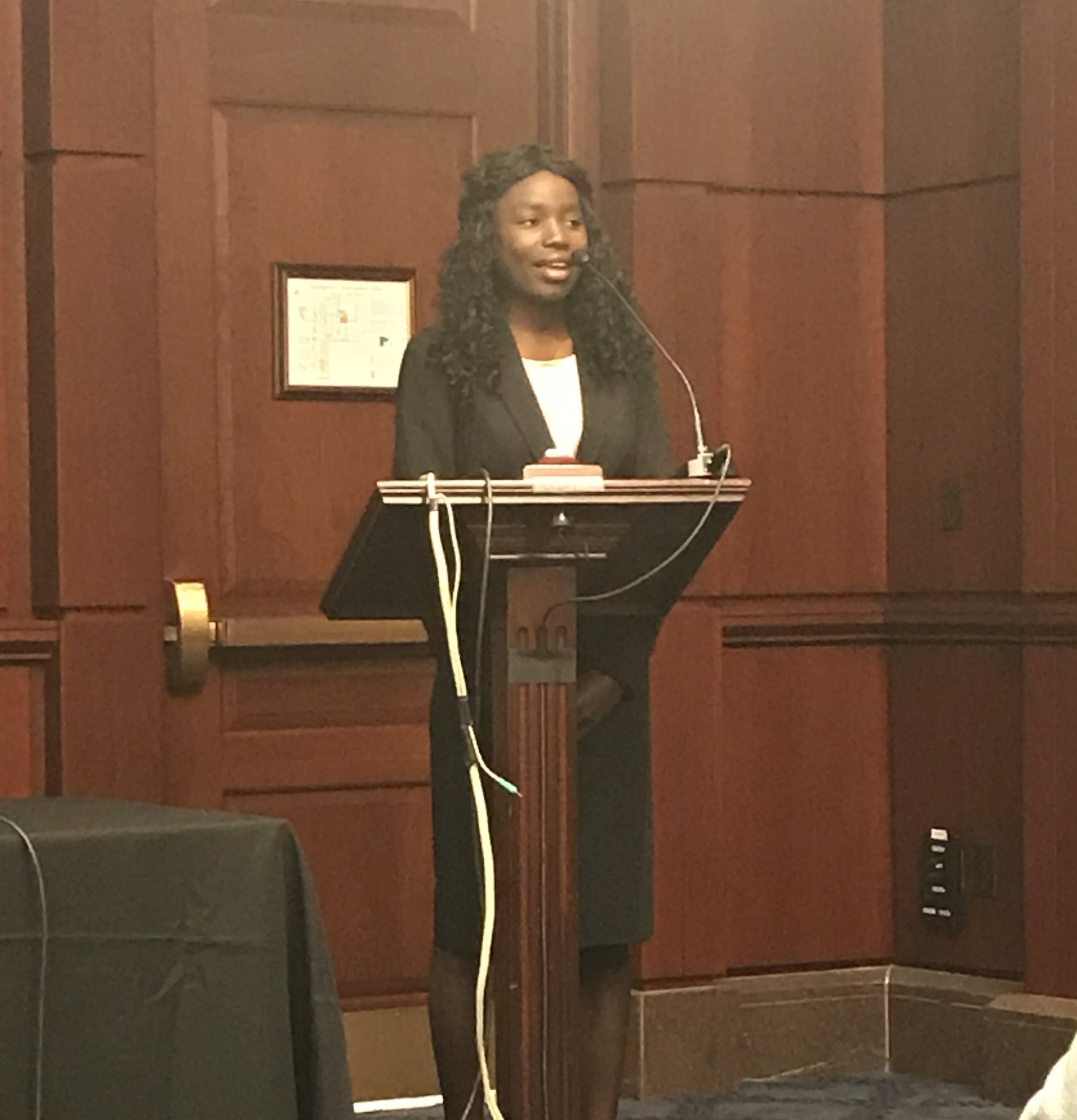 Joy Bishara speaking at ICC's Policy Day