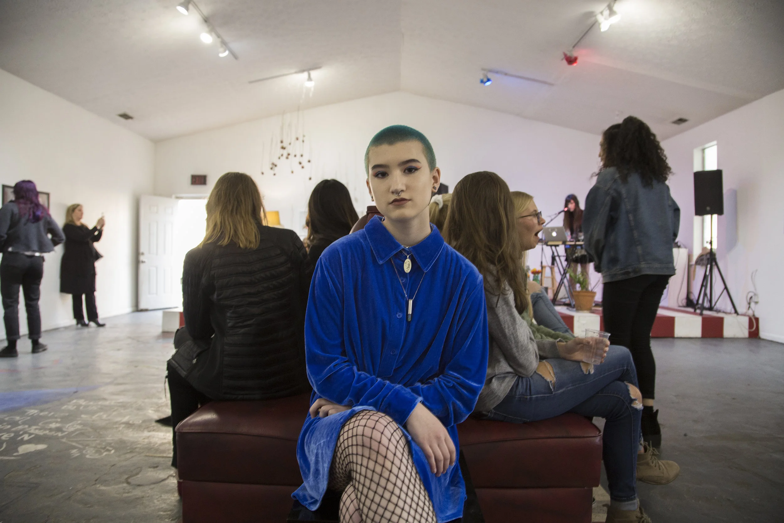 Melia Martin posed at the reception -- Photo by Caroline Chidester