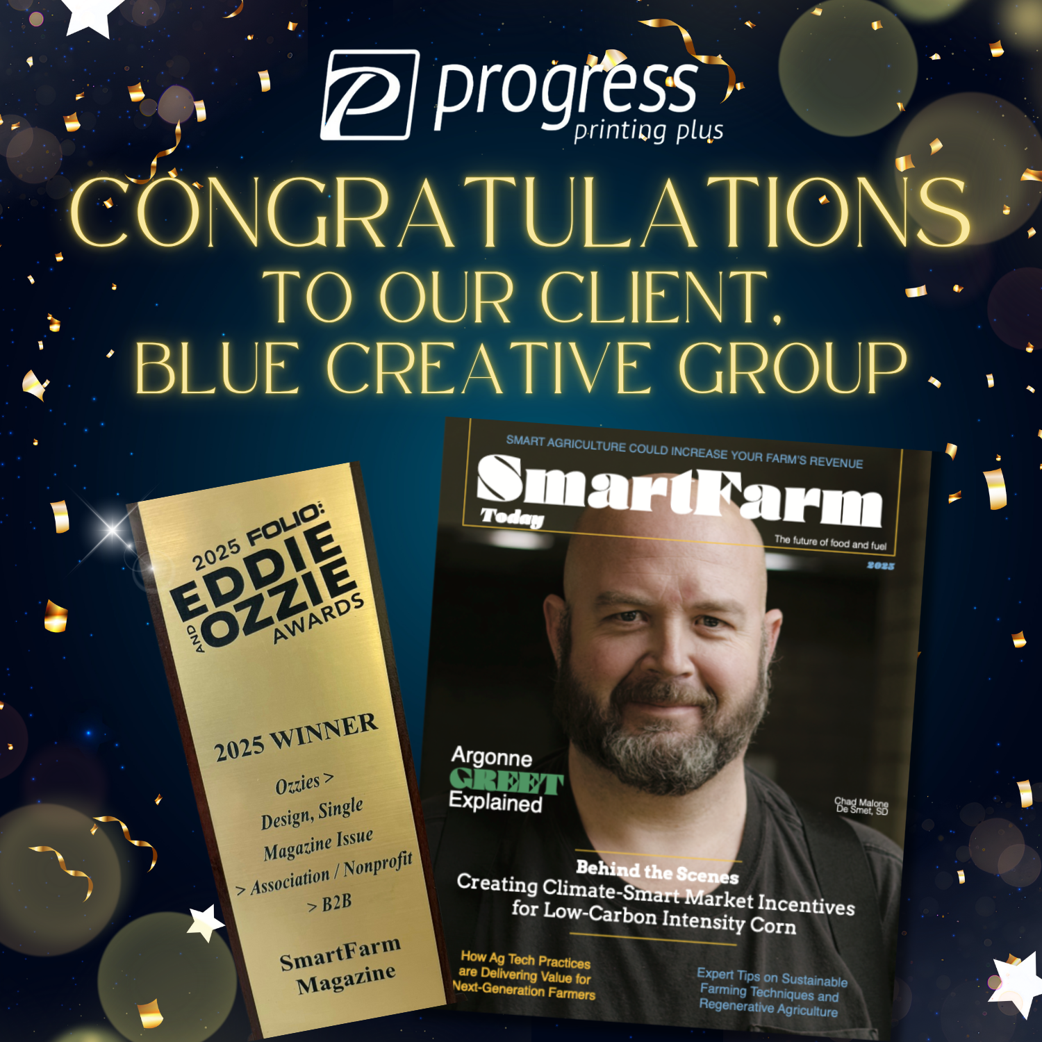 Celebrating Design Excellence: Congratulations to Blue Creative Group on Their 2025 FOLIO: Ozzie Award Win