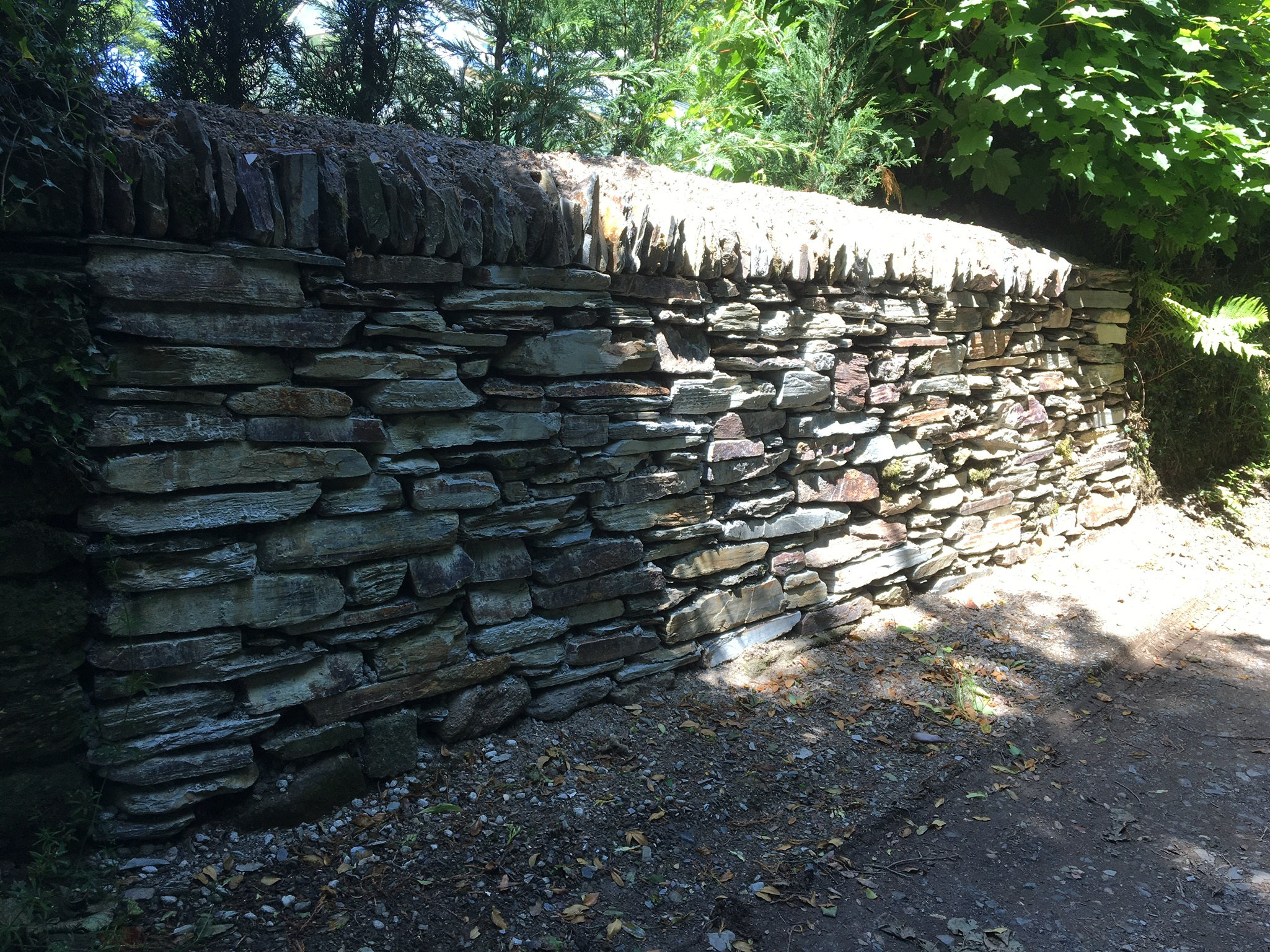 Gateway gap filled in with stone