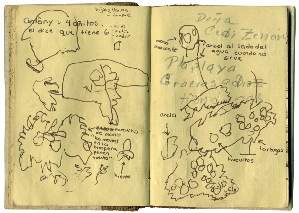 Drawings by Anthony, 4 year old boy / Dibujos por Anthony, niño de 4 años /  Plaplaya, Moskitia- Honduras